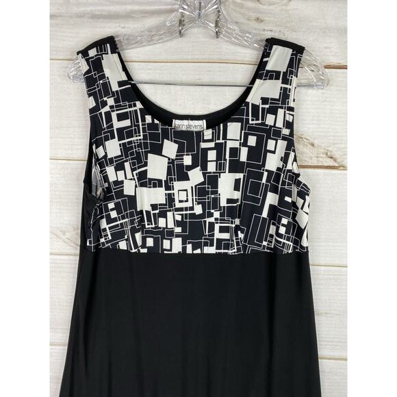 Karen Stevens Dress Women 14P Tank Dress & Jacket Geometric Slit Stretch NWT - Picture 7 of 11